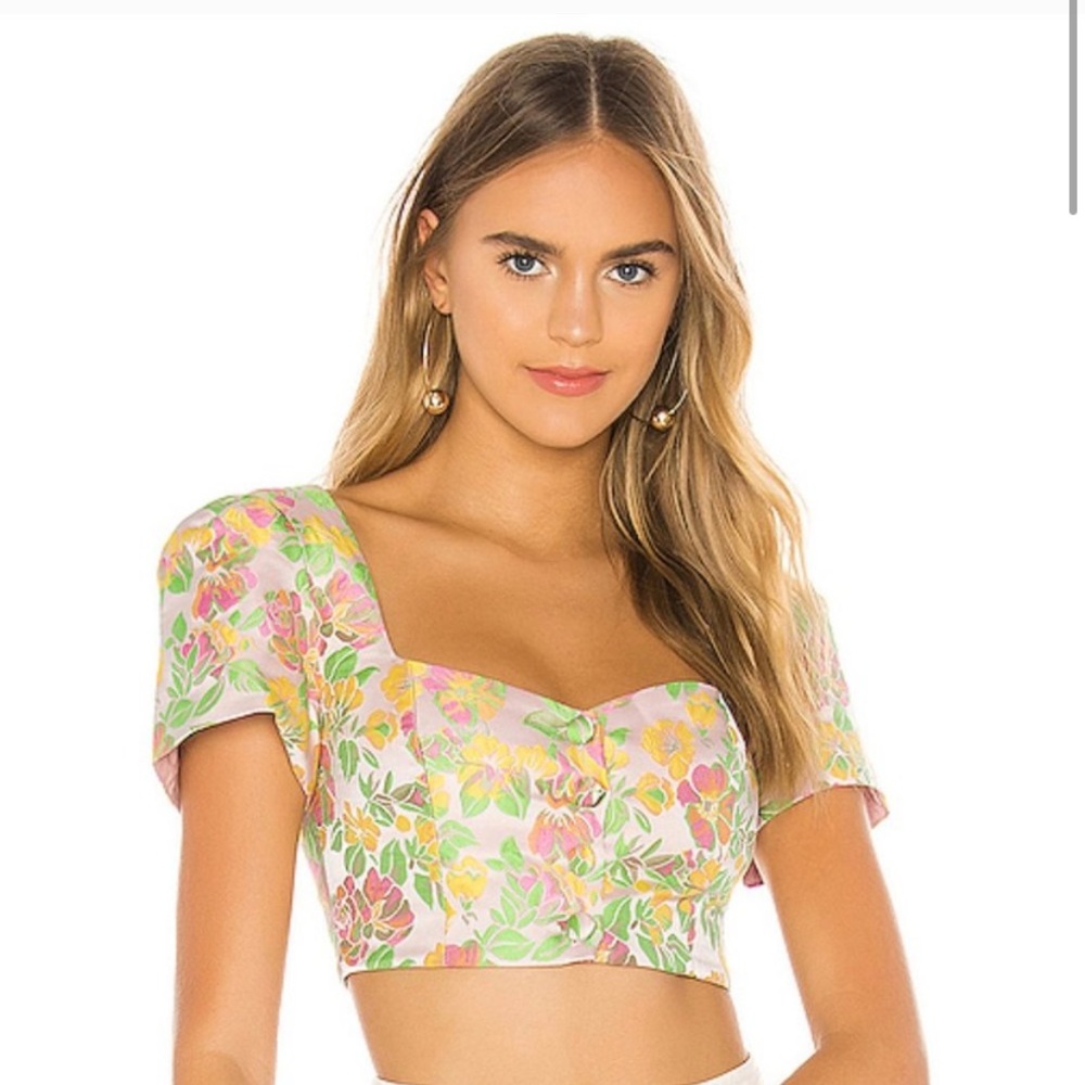 Majorelle Jade crop top